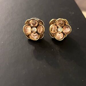 Anthropologie Flower Stud Earrings
